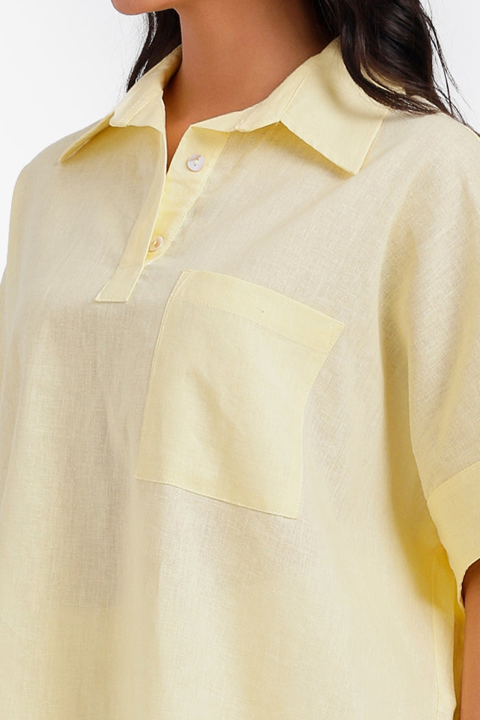 Relaxed Shirt Poncho