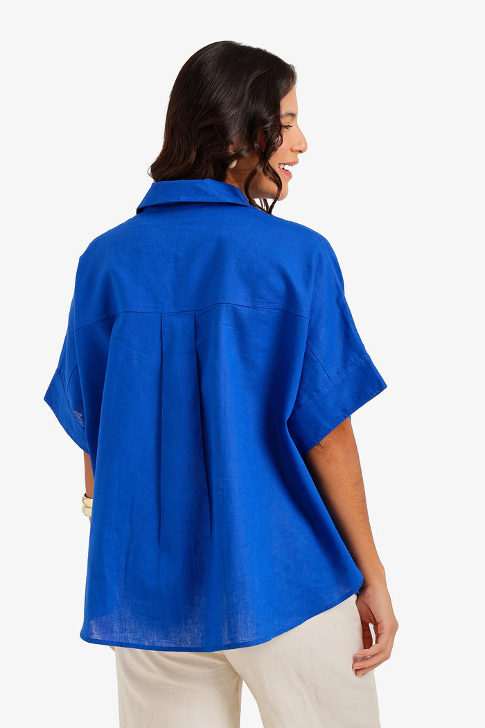 Relaxed Shirt Poncho