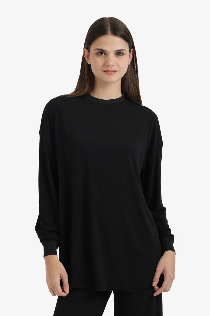 Relaxed Slip-On Blouse
