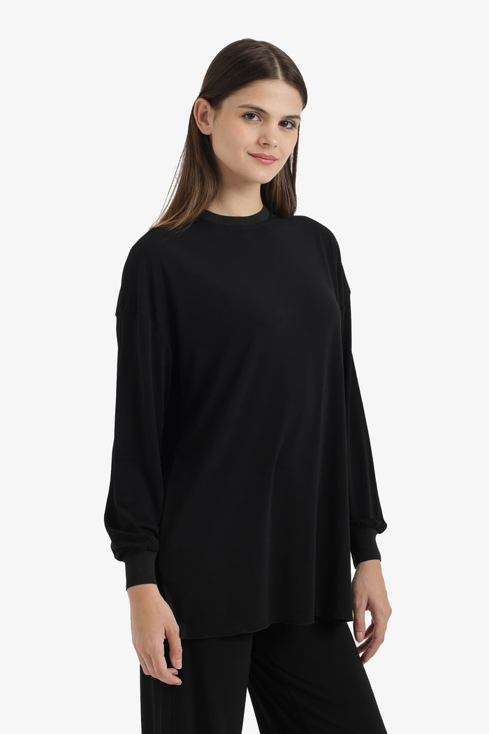 Relaxed Slip-On Blouse