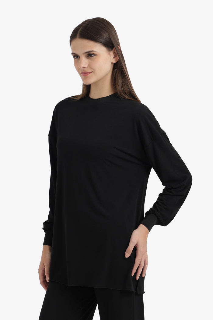 Relaxed Slip-On Blouse