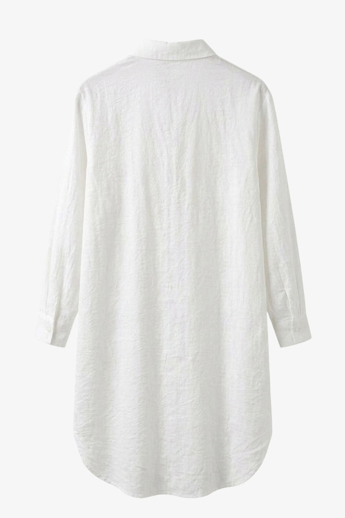 Relaxed Textured Shirt Dress