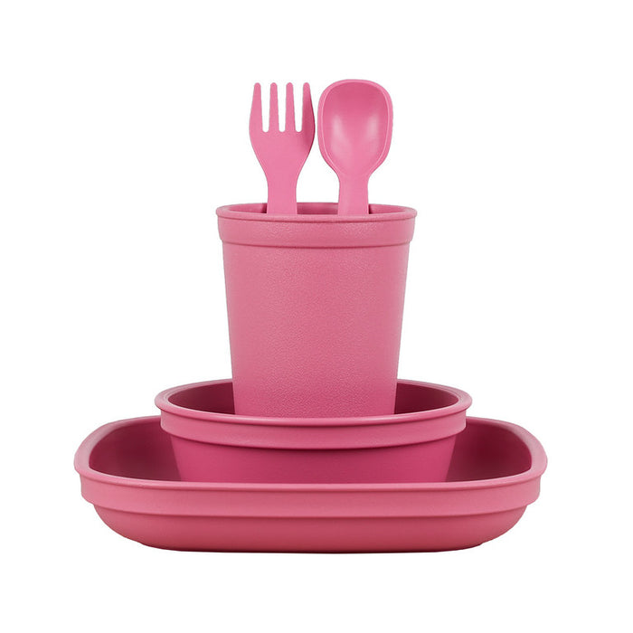 Replay Bright Pink Bundle -Tumbler Cup, Bowl, Plate & Cutlery Set
