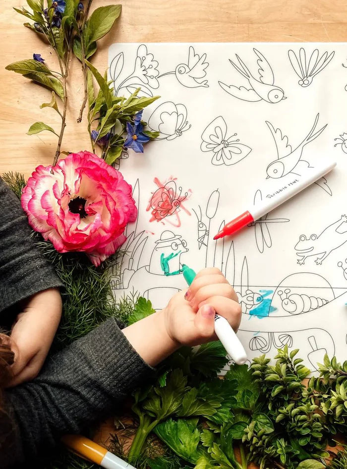 Reusable Scribble Mat Set | In The Garden