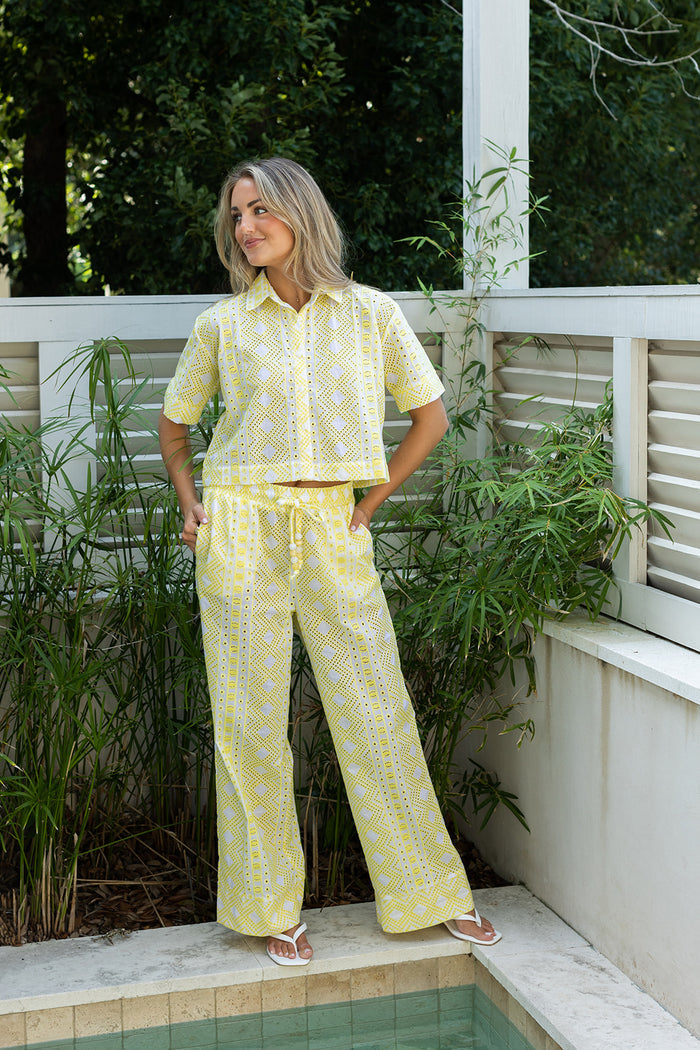 Rhodes Top - Yellow