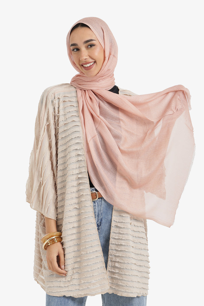 Ribbed Cotton Scarf
