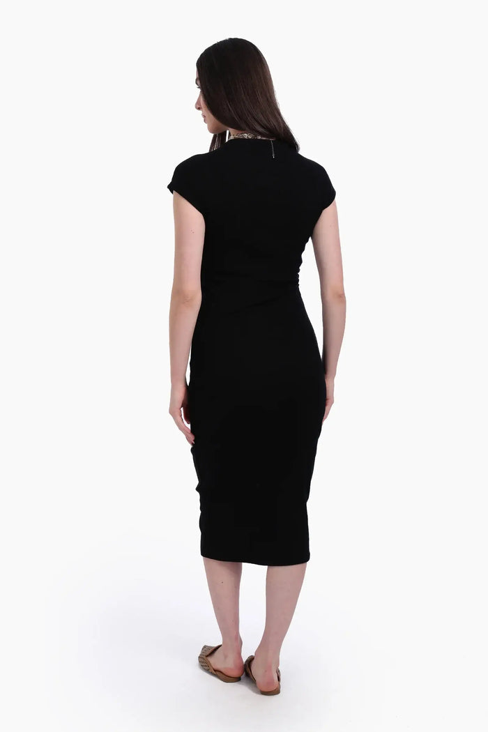 Ribbed Cotton Slim Fit Dress