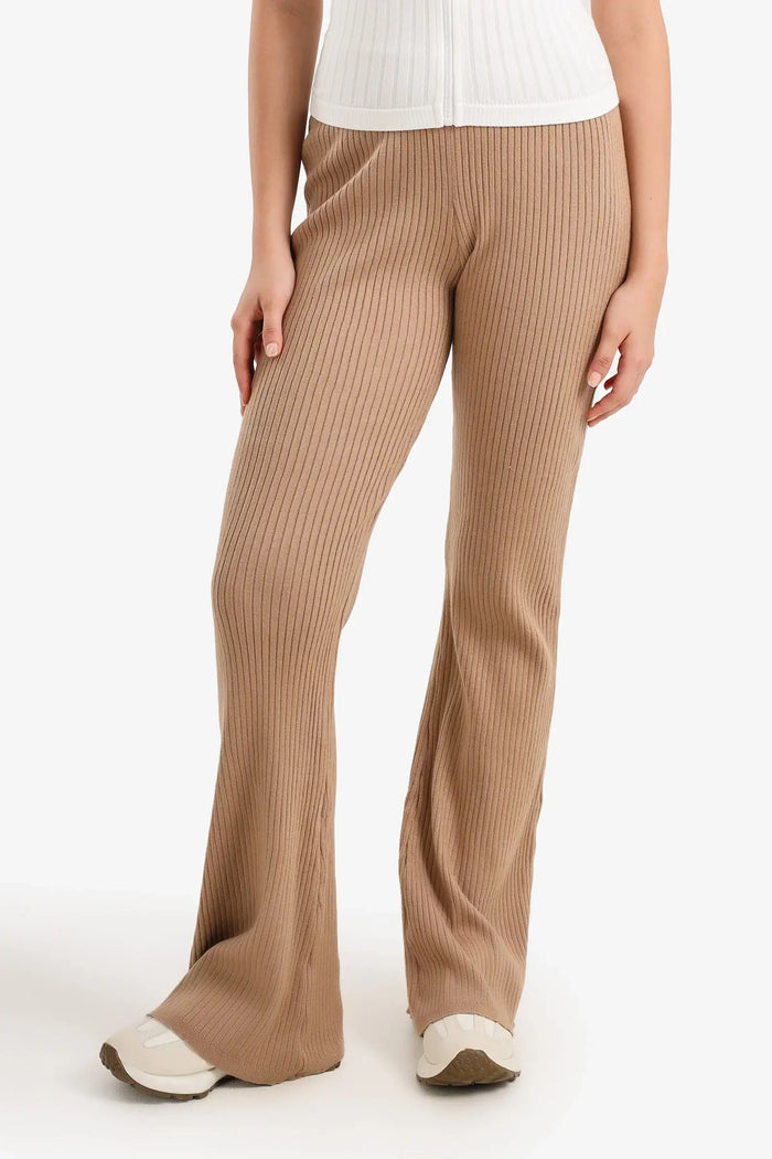 Ribbed Flared Pants