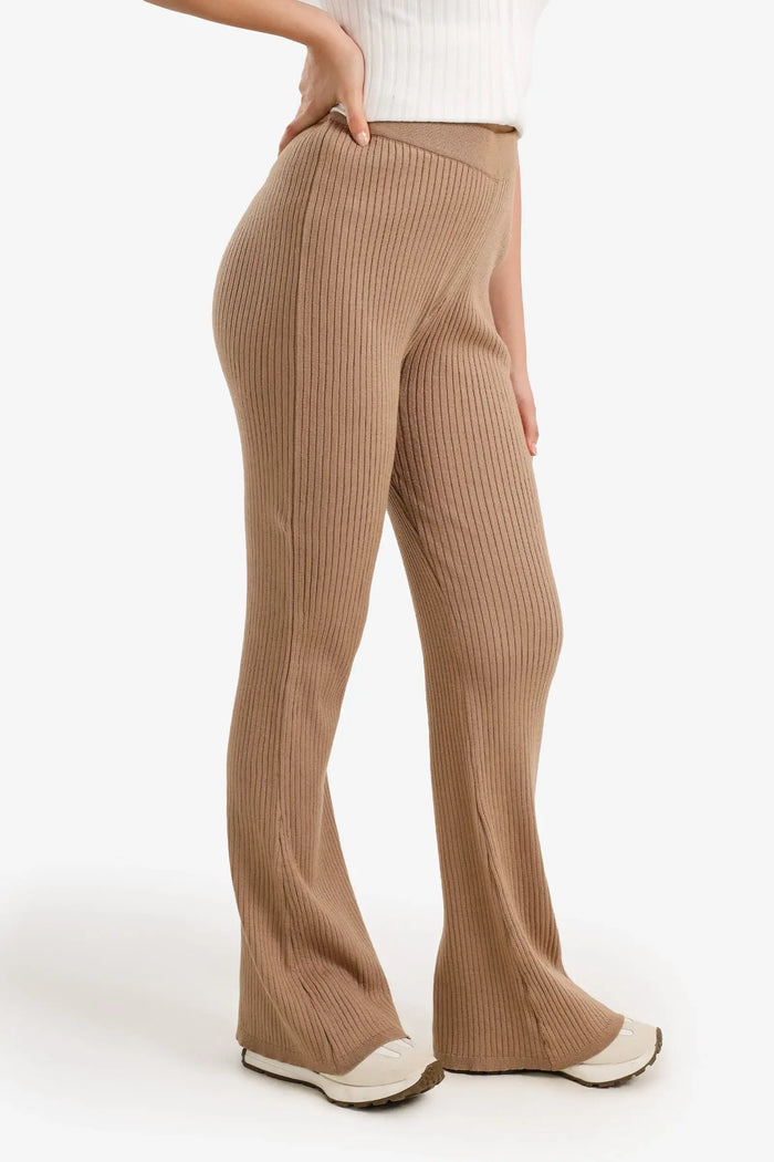 Ribbed Flared Pants