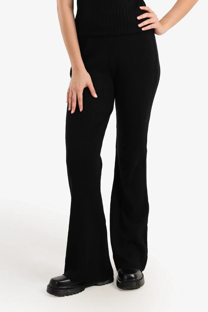 Ribbed Flared Pants