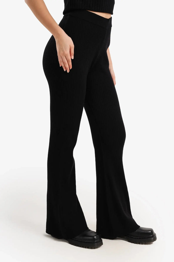 Ribbed Flared Pants