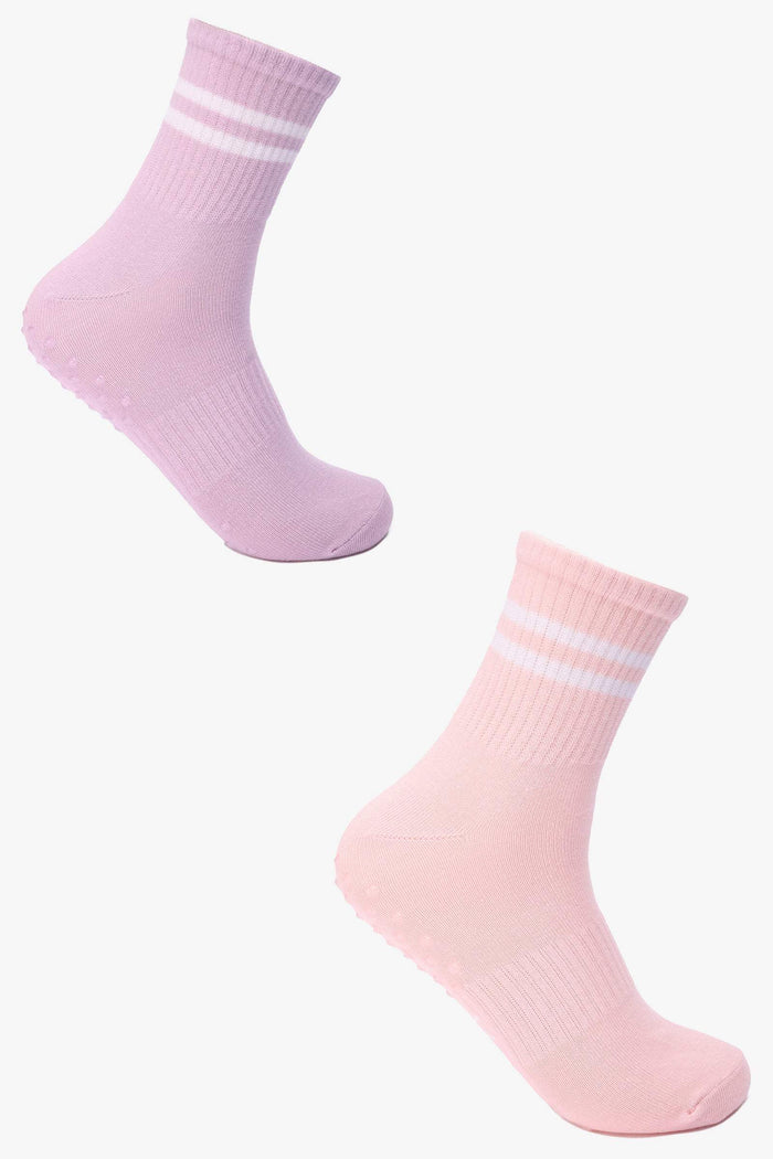 Ribbed Grip Long Socks