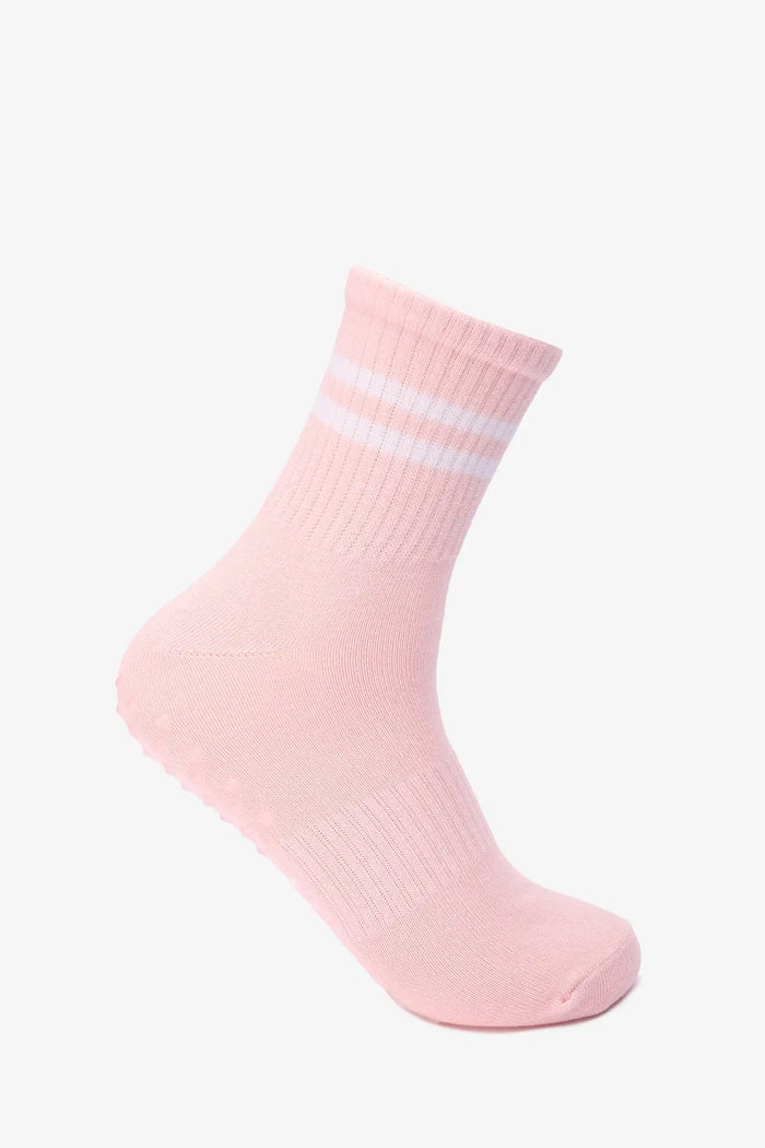 Ribbed Grip Long Socks