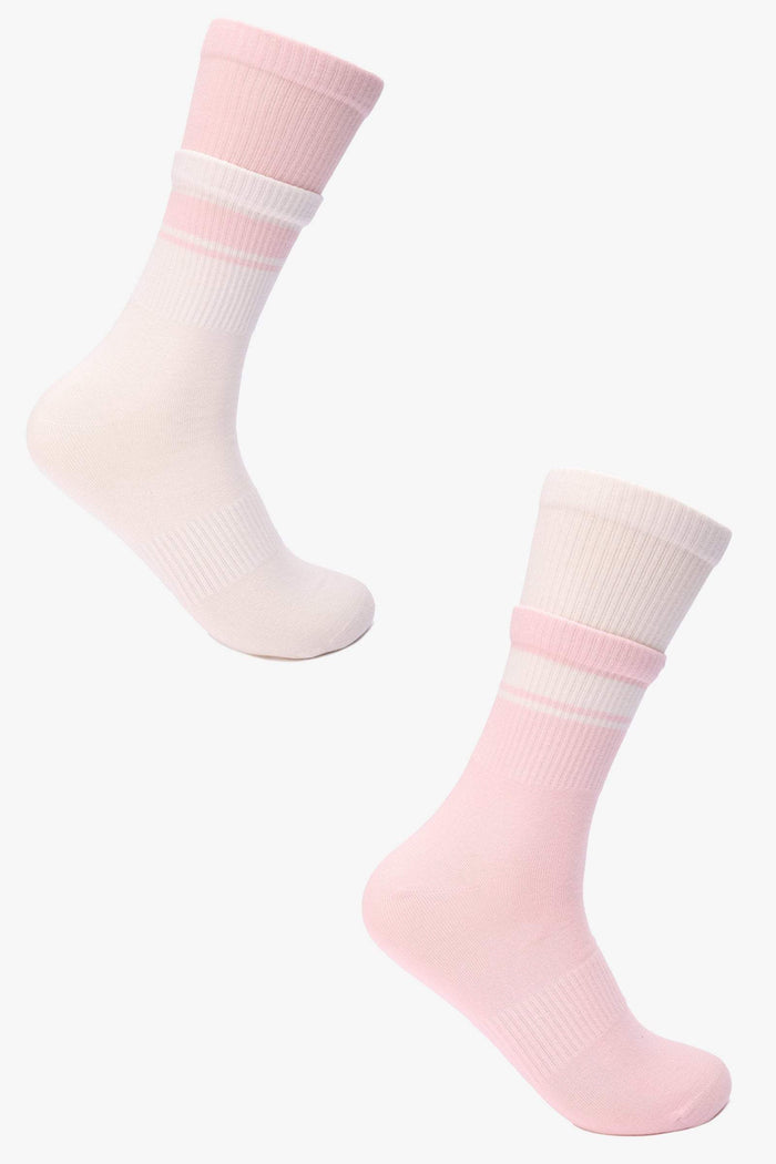 Ribbed Long Socks - 2 Pairs