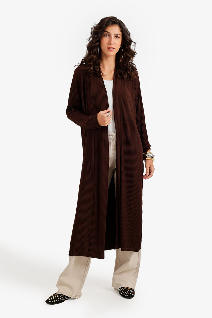 Ribbed Midi Cardigan