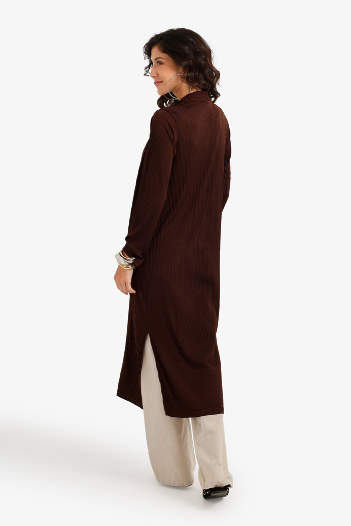 Ribbed Midi Cardigan