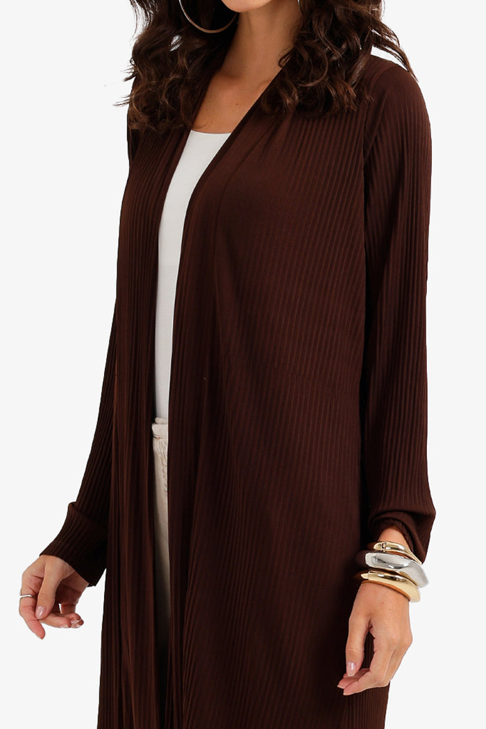 Ribbed Midi Cardigan
