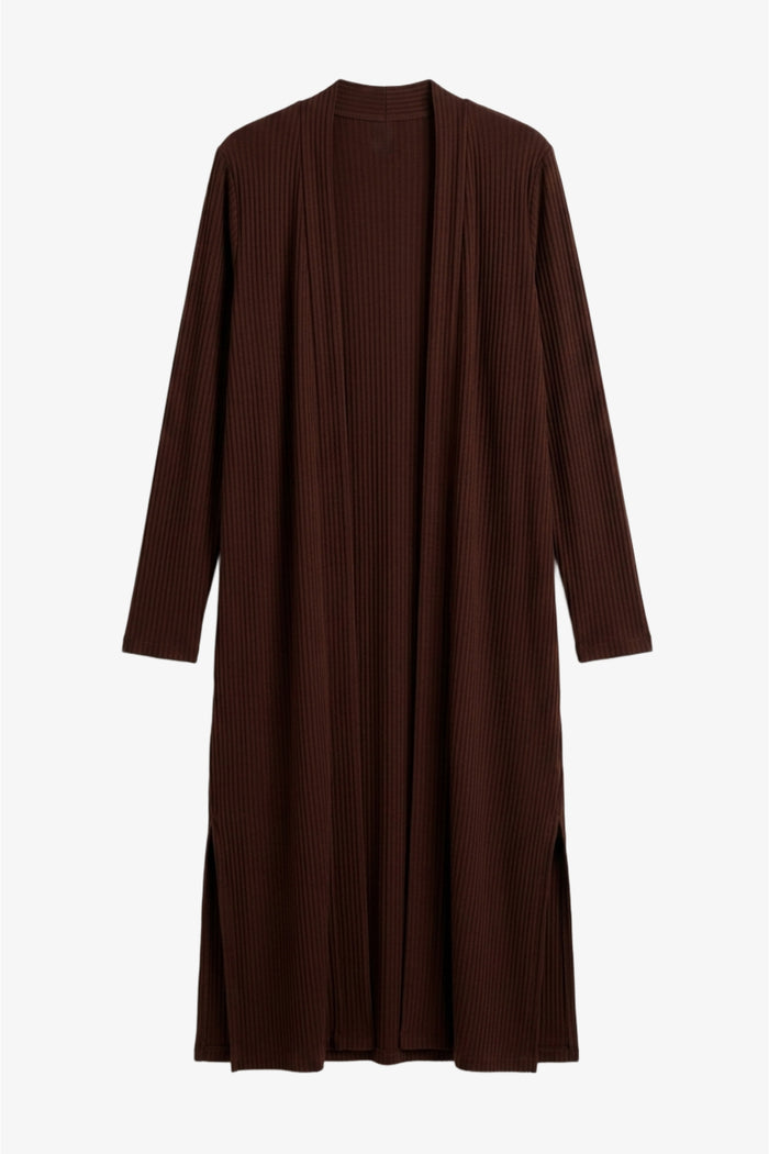 Ribbed Midi Cardigan