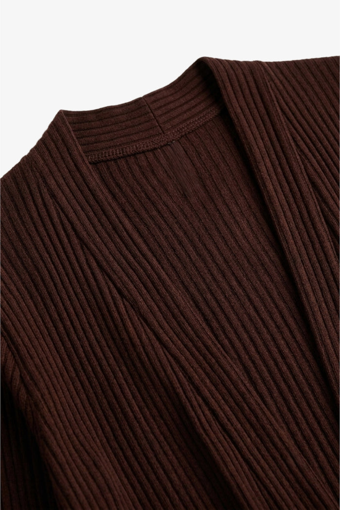 Ribbed Midi Cardigan