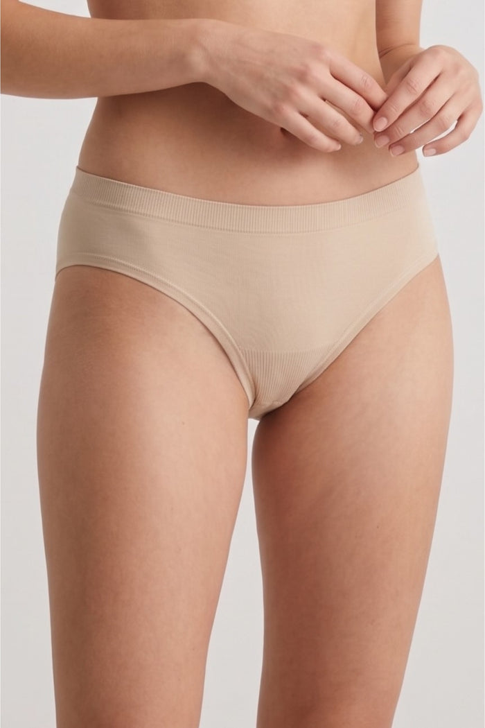 Ribbed-Trim Brief Panty