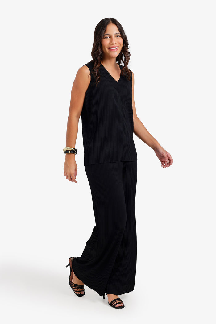 Ribbed Wide Leg Pants
