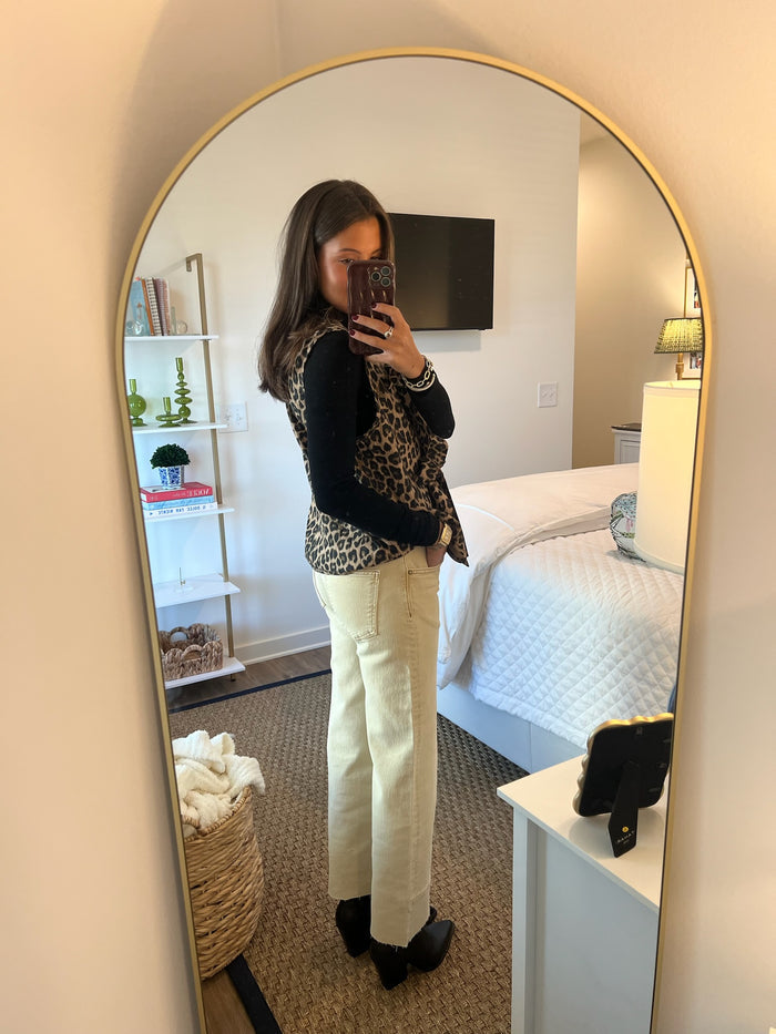 Risk Taker Mid-Rise Jeans - Ecru FREE PEOPLE