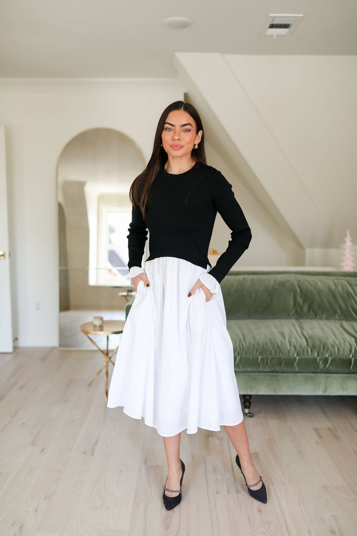 Rosario Dress - Black/White
