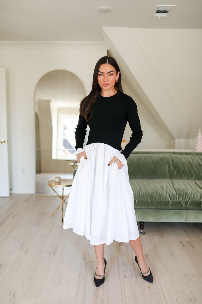 Rosario Dress - Black/White