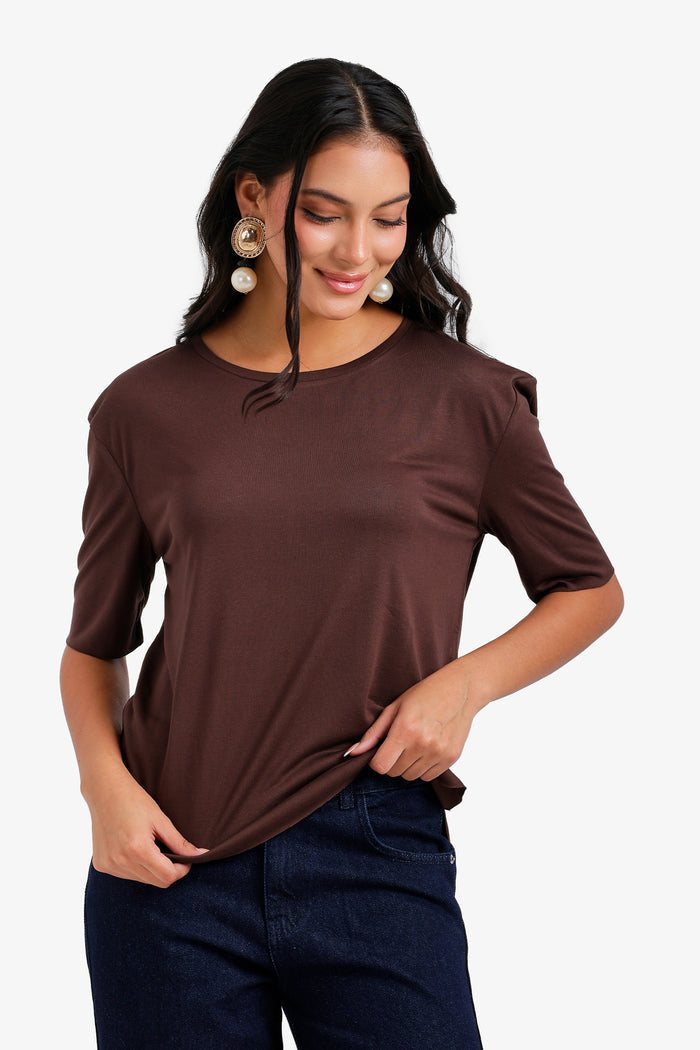 Round Hem T-Shirt