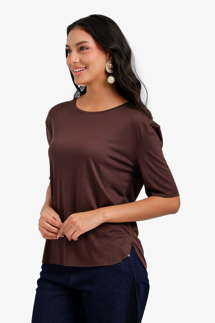 Round Hem T-Shirt