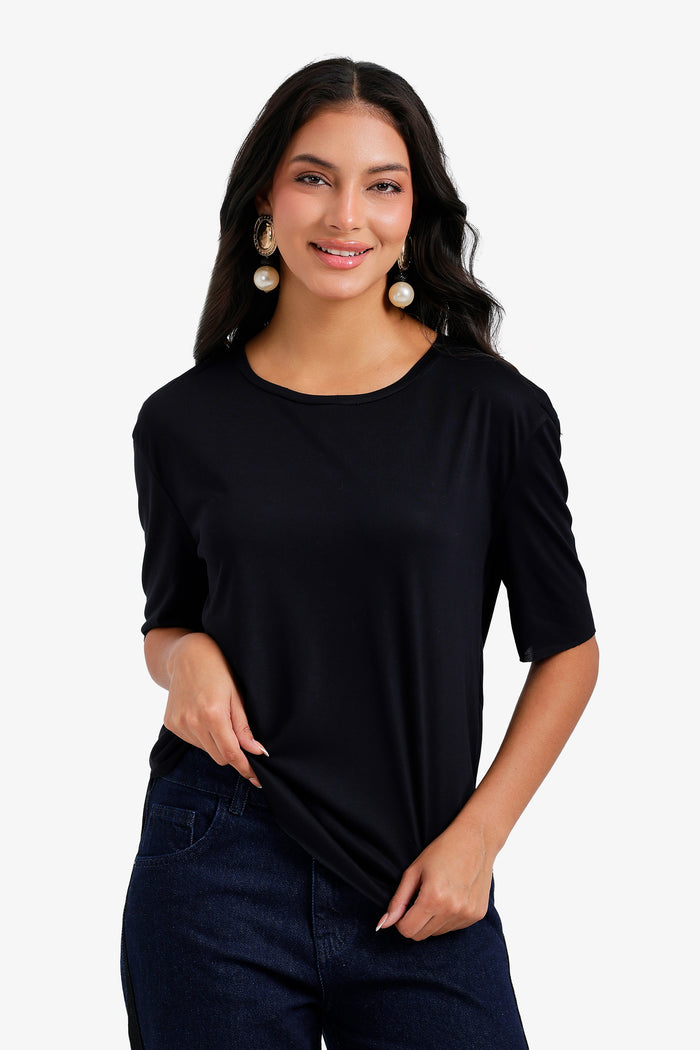 Round Hem T-Shirt