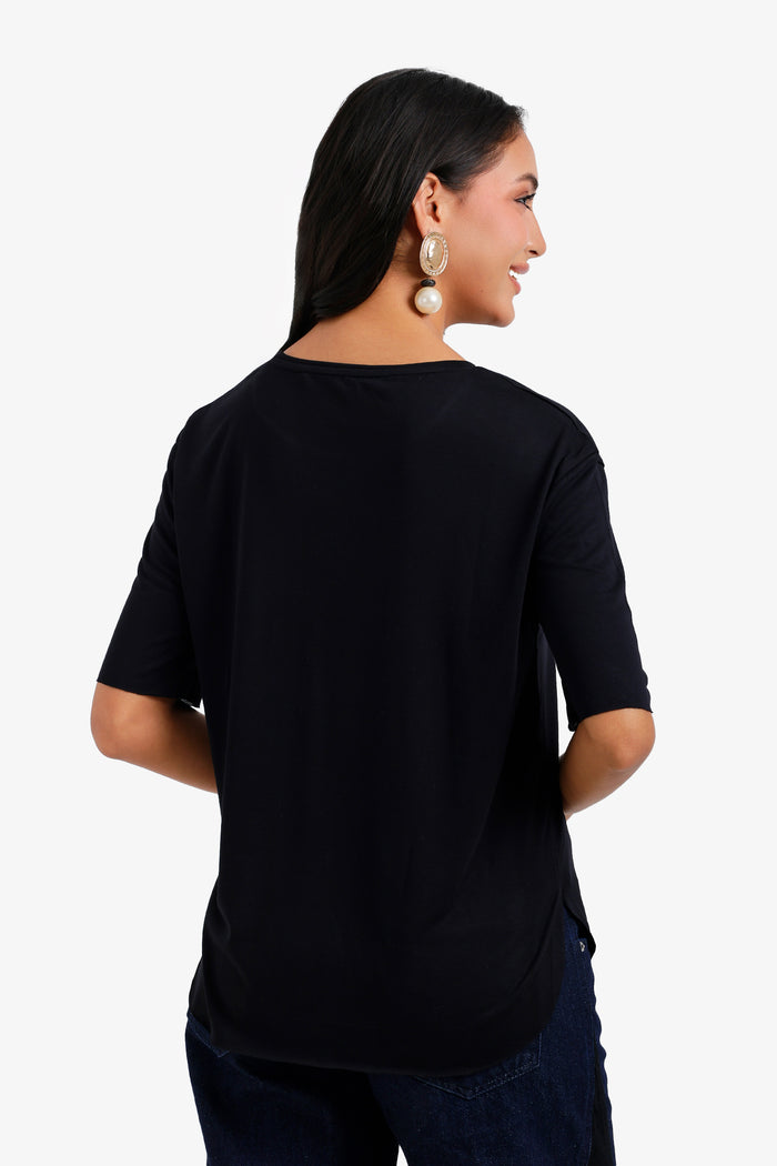 Round Hem T-Shirt