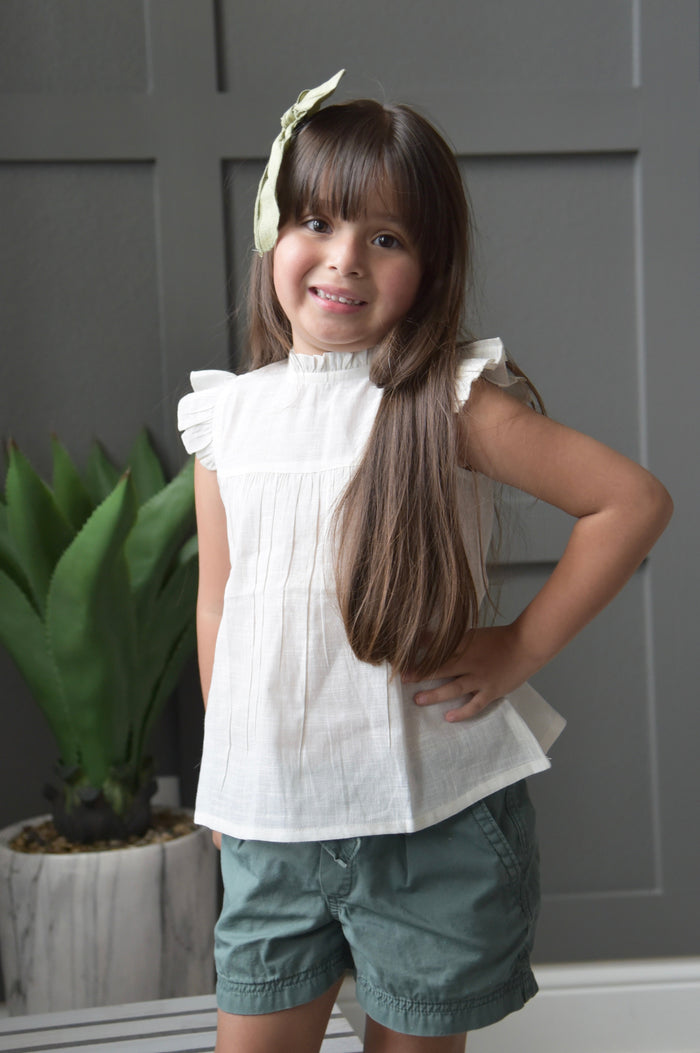 Ruffle Ivory Top Dress Yo Baby Wholesale