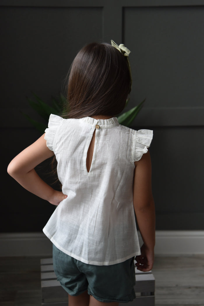 Ruffle Ivory Top Dress Yo Baby Wholesale