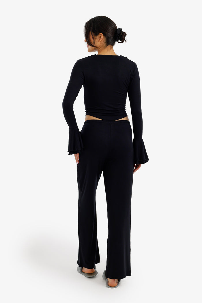 Ruffle-Trim Pyjama Set