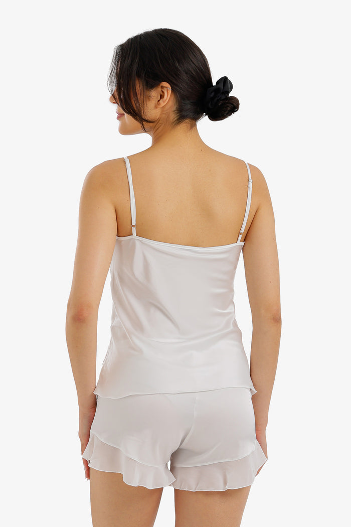 Ruffled Satin Pyjama Set