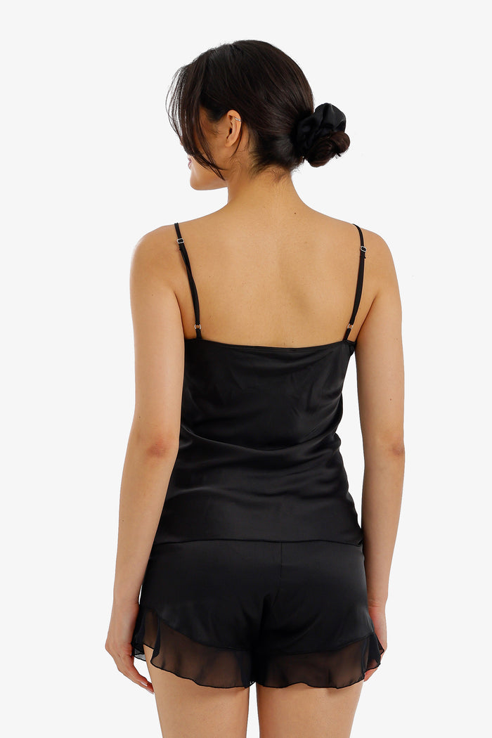 Ruffled Satin Pyjama Set