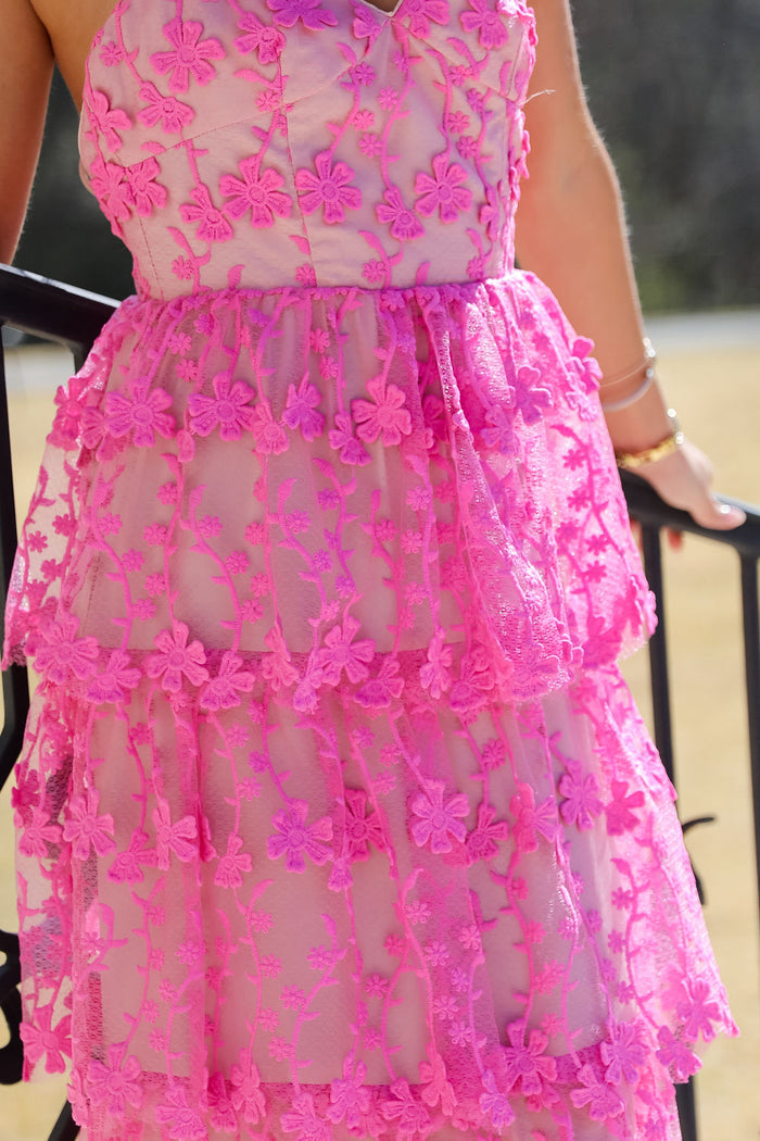 Russian Rose Maxi Dress - Rose Pink