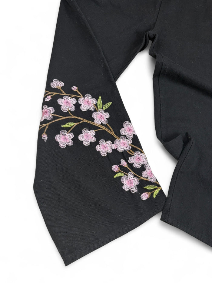 Sakura Embroidery Jeans