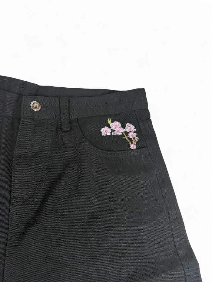 Sakura Embroidery Jeans