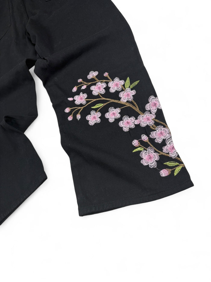 Sakura Embroidery Jeans