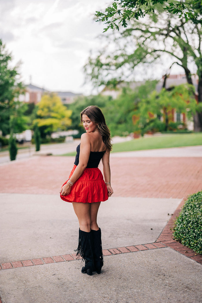 Sammie Mini Skirt - Red/Black