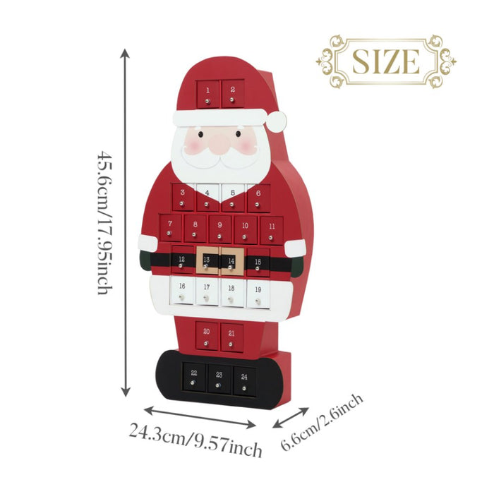 (Pre-Order) Santa Advent Calendar, 24 Drawer Christmas Countdown Calendar for Holiday Treats, Toys & Surprises Advent Calendar OrnamentallyYou