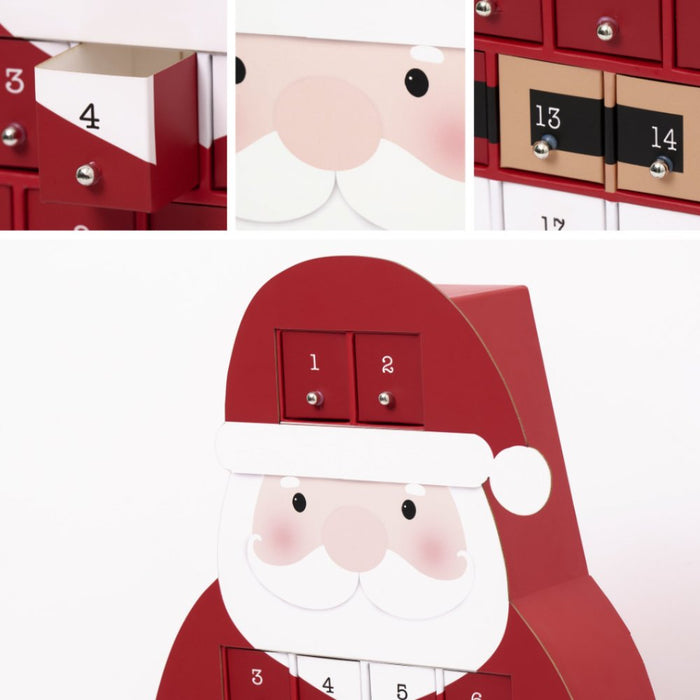 (Pre-Order) Santa Advent Calendar, 24 Drawer Christmas Countdown Calendar for Holiday Treats, Toys & Surprises Advent Calendar OrnamentallyYou