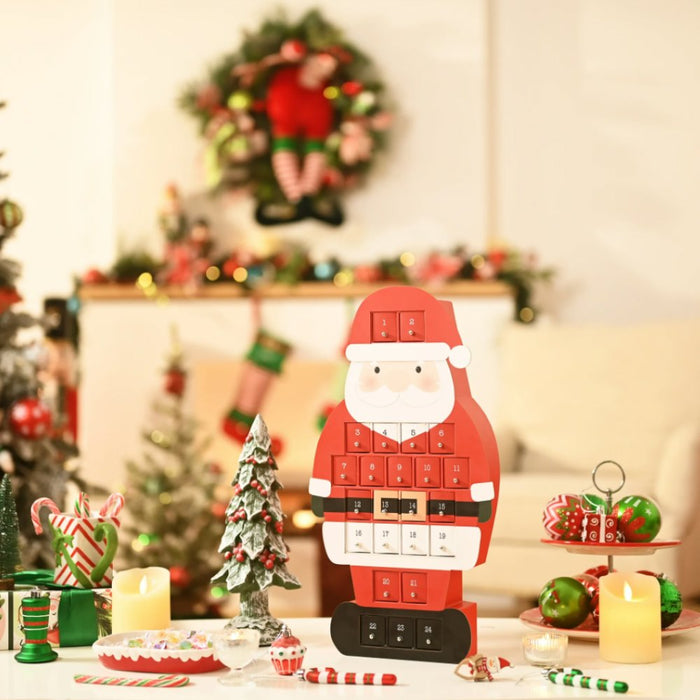 (Pre-Order) Santa Advent Calendar, 24 Drawer Christmas Countdown Calendar for Holiday Treats, Toys & Surprises Advent Calendar OrnamentallyYou