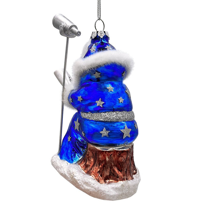 Santa the Astronomer Glass Christmas Ornament, Science and Astronomy Themed Holiday Gift Glass Ornament OrnamentallyYou