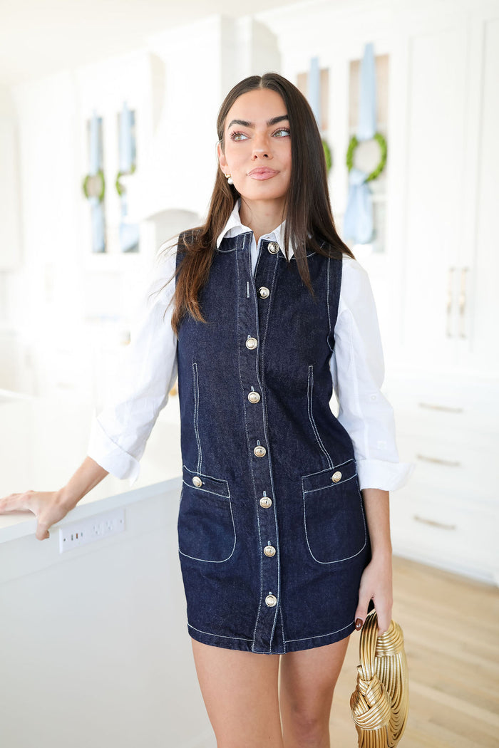 Sarai Mini Dress - Denim
