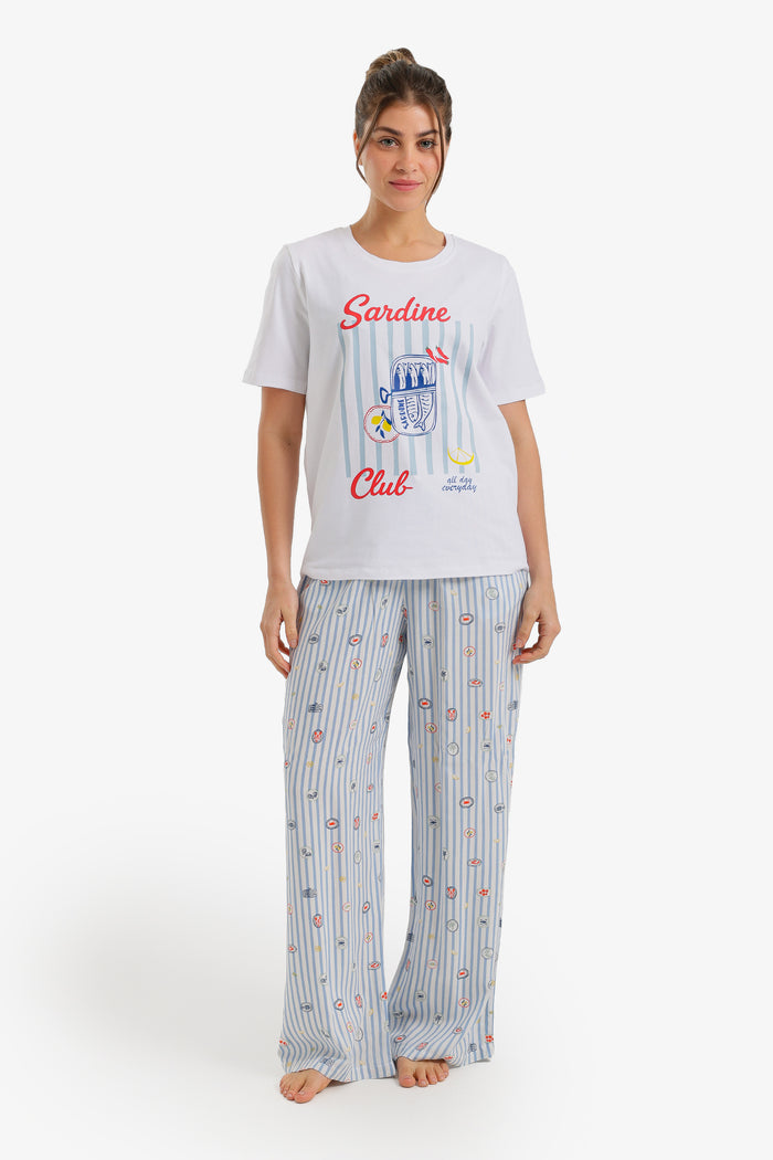 "Sardine Club" Pyjama Set