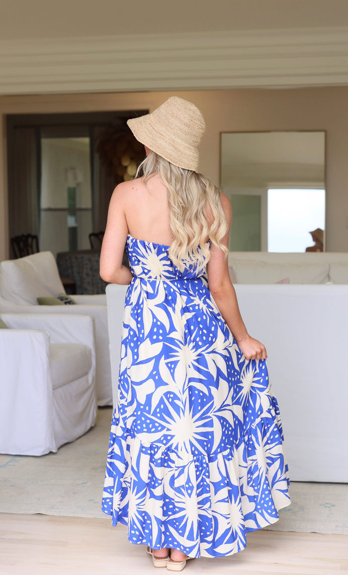 Sarina Dress - Blue Tropical