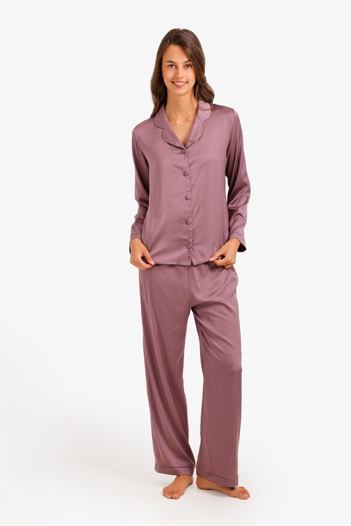 Satin Button-Down Pyjama